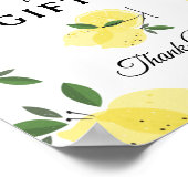 Lemon "Cards and Gifts" Bridal Shower sign ポスター (角)