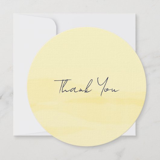 Lemon Chiffon Watercolor サンキューカード (正面)