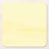 Lemon Chiffon Watercolor スクエアペーパーコースター (正面)