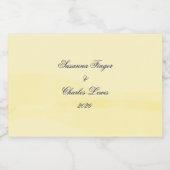 Lemon Chiffon Watercolor スパークリングワインラベル (シングルラベル)