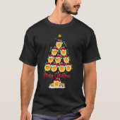 Lemon Christmas Tree Lights Santa Lemon Fruit Xmas Tシャツ (正面)