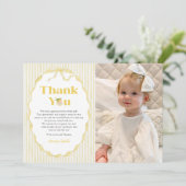 Lemon Citrus Baby Shower Photo Thank You Card (スタンド正面)