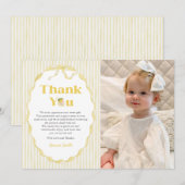 Lemon Citrus Baby Shower Photo Thank You Card (正面/裏面)