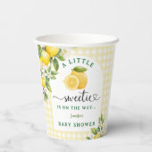 Lemon Citrus Baby Shower Yellow 紙コップ (裏面)