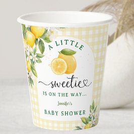 Lemon Citrus Baby Shower Yellow 紙コップ