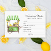 Lemon Citrus - Bridal Shower Advice and Wishes 便箋