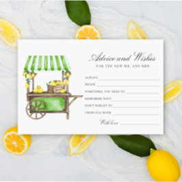 Lemon Citrus - Bridal Shower Advice and Wishes 便箋