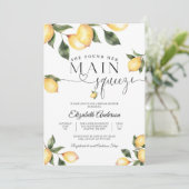 Lemon Citrus Bridal Shower Invitation 招待状 (スタンド正面)