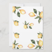 Lemon Citrus Bridal Shower Invitation 招待状 (裏面)