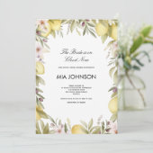 Lemon citrus  bridal shower invitation 招待状 (スタンド正面)