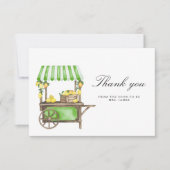Lemon Citrus - bridal shower thank you card カード (正面)