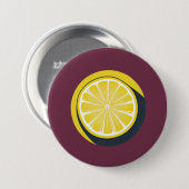 Lemon Citrus Design - Large Button 缶バッジ (正面&裏面)