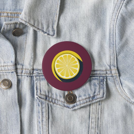 Lemon Citrus Design - Large Button 缶バッジ (インサイチュ)