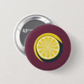 Lemon Citrus Design - Standard Button 缶バッジ (正面&裏面)