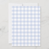 Lemon citrus gingham blue bow boy Baby Shower 招待状 (裏面)