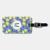 Lemon Citrus Mediterranean Monogram ラゲッジタグ (正面横)