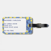 Lemon Citrus Mediterranean Monogram ラゲッジタグ (裏面横)