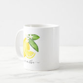 Lemon Citrus Monogram コーヒーマグカップ (正面左)