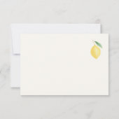 Lemon Citrus QR Code Wedding RSVP Card (裏面)