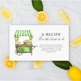 Lemon Citrus - Recipe for the bride to be エンクロージャーカード
