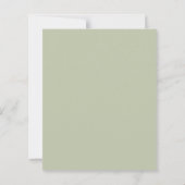 Lemon citrus sage green Baby Shower invitation (裏面)