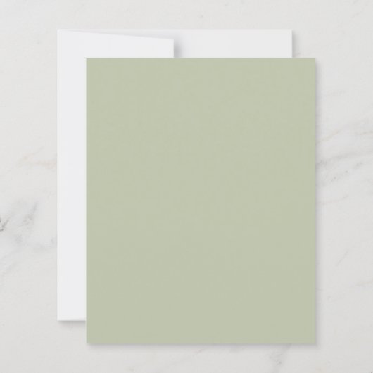 Lemon citrus sage green Baby Shower invitation (裏面)
