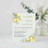 Lemon citrus sage green Baby Shower invitation (スタンド正面)