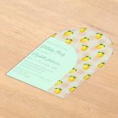 Lemon Citrus Summer Birthday アクリル招待状 (レイダウン)