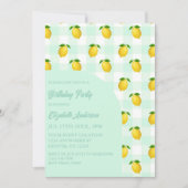 Lemon Citrus Summer Birthday 招待状 (正面)