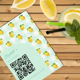 Lemon Citrus Summer Birthday Registry エンクロージャーカード