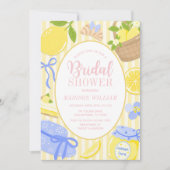 Lemon Citrus Summer Bridal Shower 招待状 (正面)