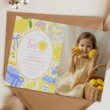 Lemon Citrus Summer Lemonade 2nd Birthday Photo