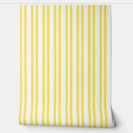 Lemon Citrus Vertical Stripe Wallpaper 壁紙