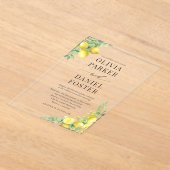 Lemon Citrus Wedding アクリル招待状 (レイダウン)