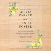 Lemon Citrus Wedding アクリル招待状 (正面)