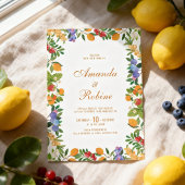 Lemon Citrus Wedding Invitation 招待状