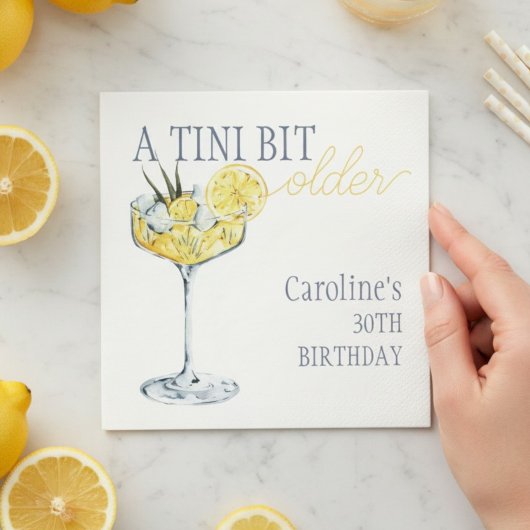 Lemon cocktail A tini bit Older 30th Birthday  スタンダードランチョンナプキン