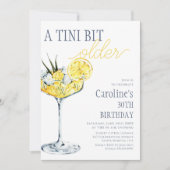 Lemon cocktail A tini bit Older 30th Birthday  招待状 (正面)