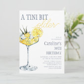 Lemon cocktail A tini bit Older 30th Birthday  招待状 (スタンド正面)