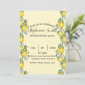 Lemon Cocktail Summer Birthday Invitation  招待状 (スタンド正面)