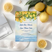 Lemon Costal Mediterranean Wedding Invitation  招待状