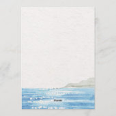 Lemon Costal Mediterranean Wedding Invitation  招待状 (裏面)