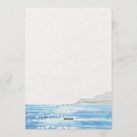 Lemon Costal Mediterranean Wedding Invitation  招待状 (裏面)