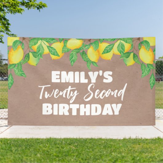 Lemon craft Birthday party banner 横断幕 (外側)