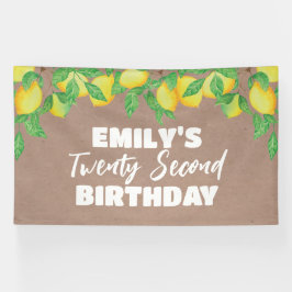 Lemon craft Birthday party banner 横断幕