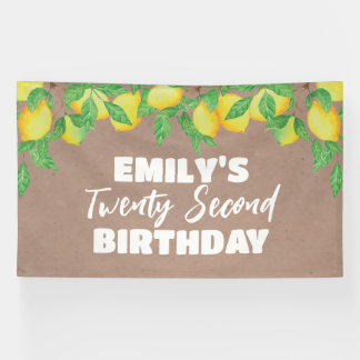 Lemon craft Birthday party banner 横断幕