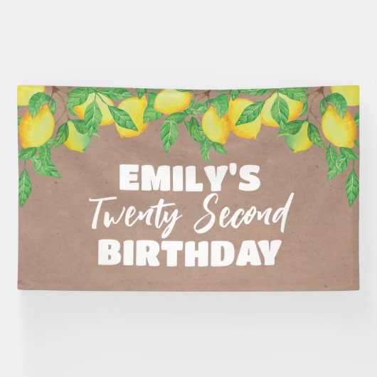 Lemon craft Birthday party banner 横断幕 (横)
