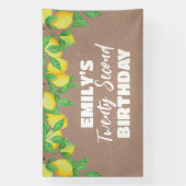 Lemon craft Birthday party banner 横断幕 (縦)