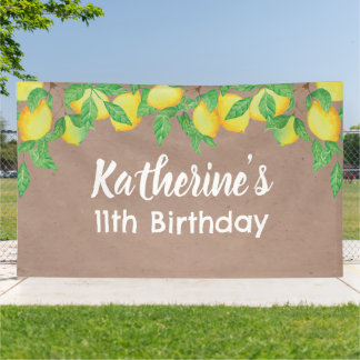 Lemon craft Birthday Personalized banner 横断幕