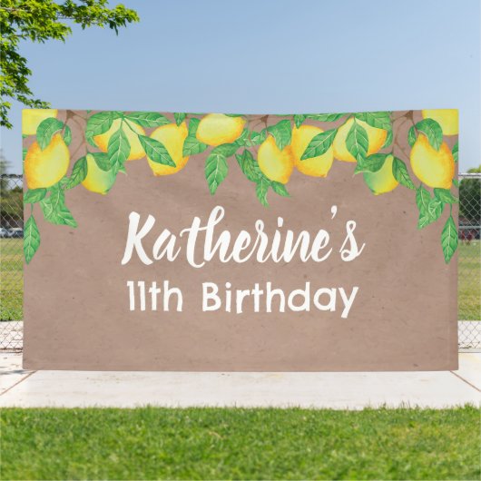 Lemon craft Birthday Personalized banner 横断幕 (外側)
